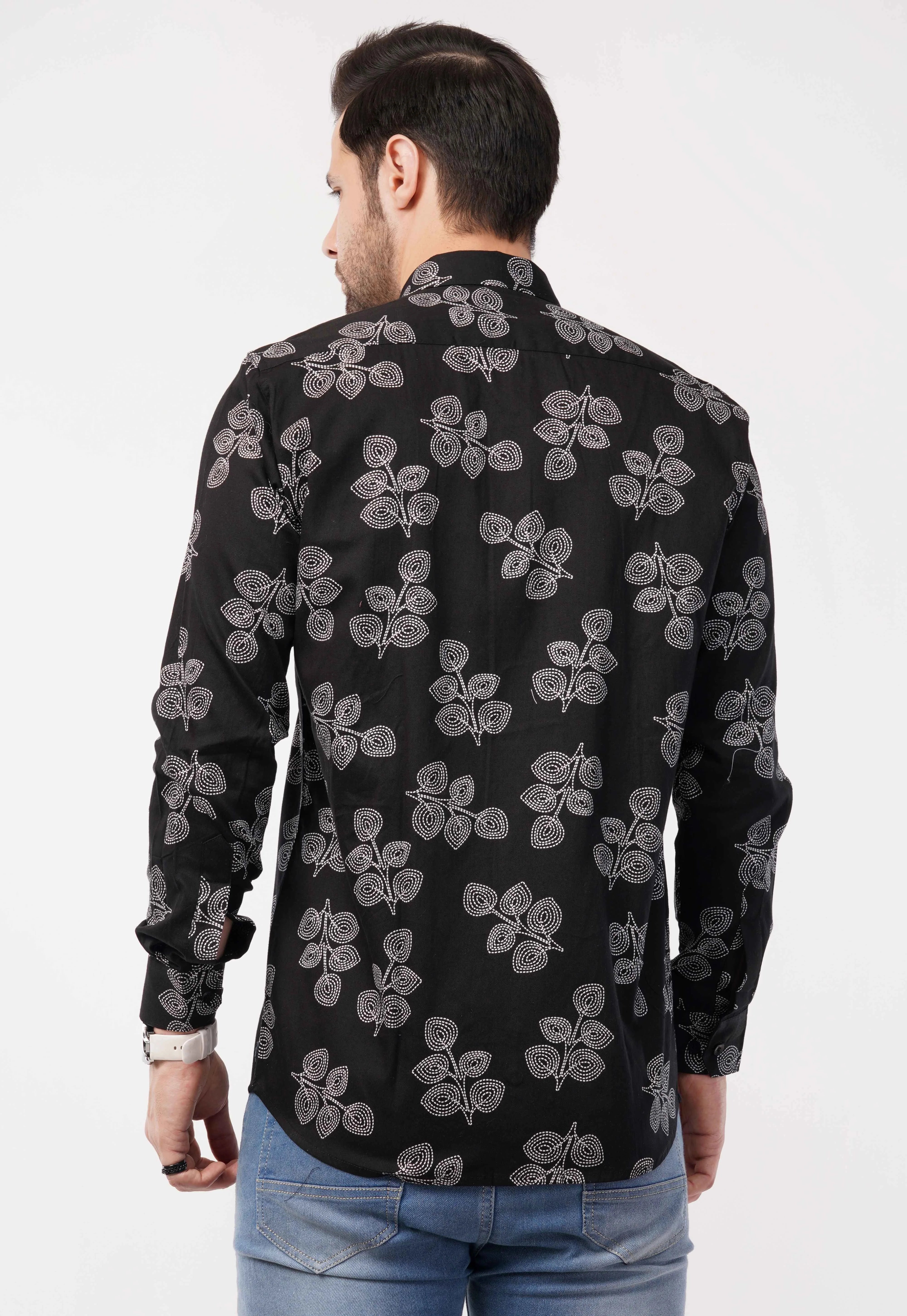 Midnight Bloom Full Sleeve Shirt